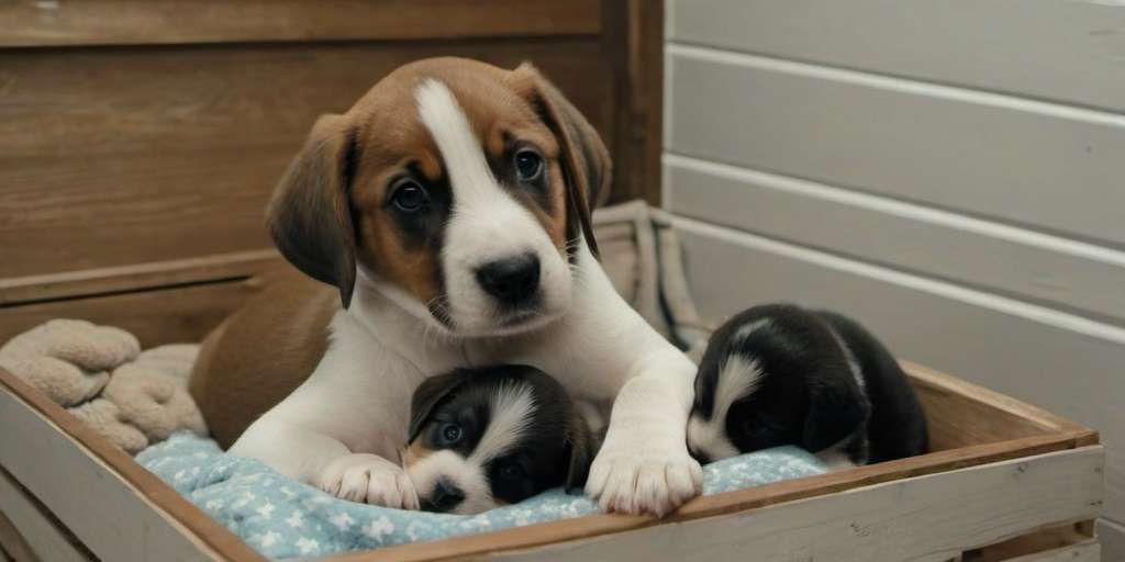 Perra recién parida con cachorros — alimentación lactante qué darle de comer