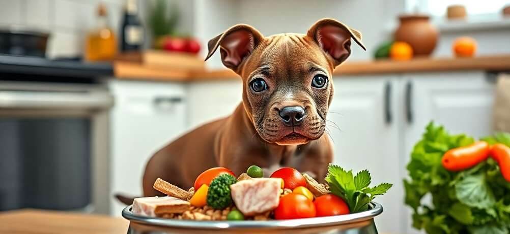 comida casera para cachorro de Pitbull — recetas y guía de alimentación por edad