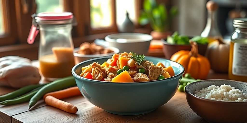 receta de comida casera para perros ancianos — ingredientes y preparación para perros senior